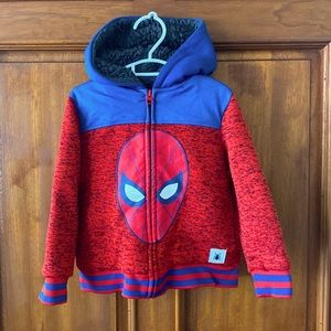 Toddler Hooded Spider-Man Sweater, Size 4T